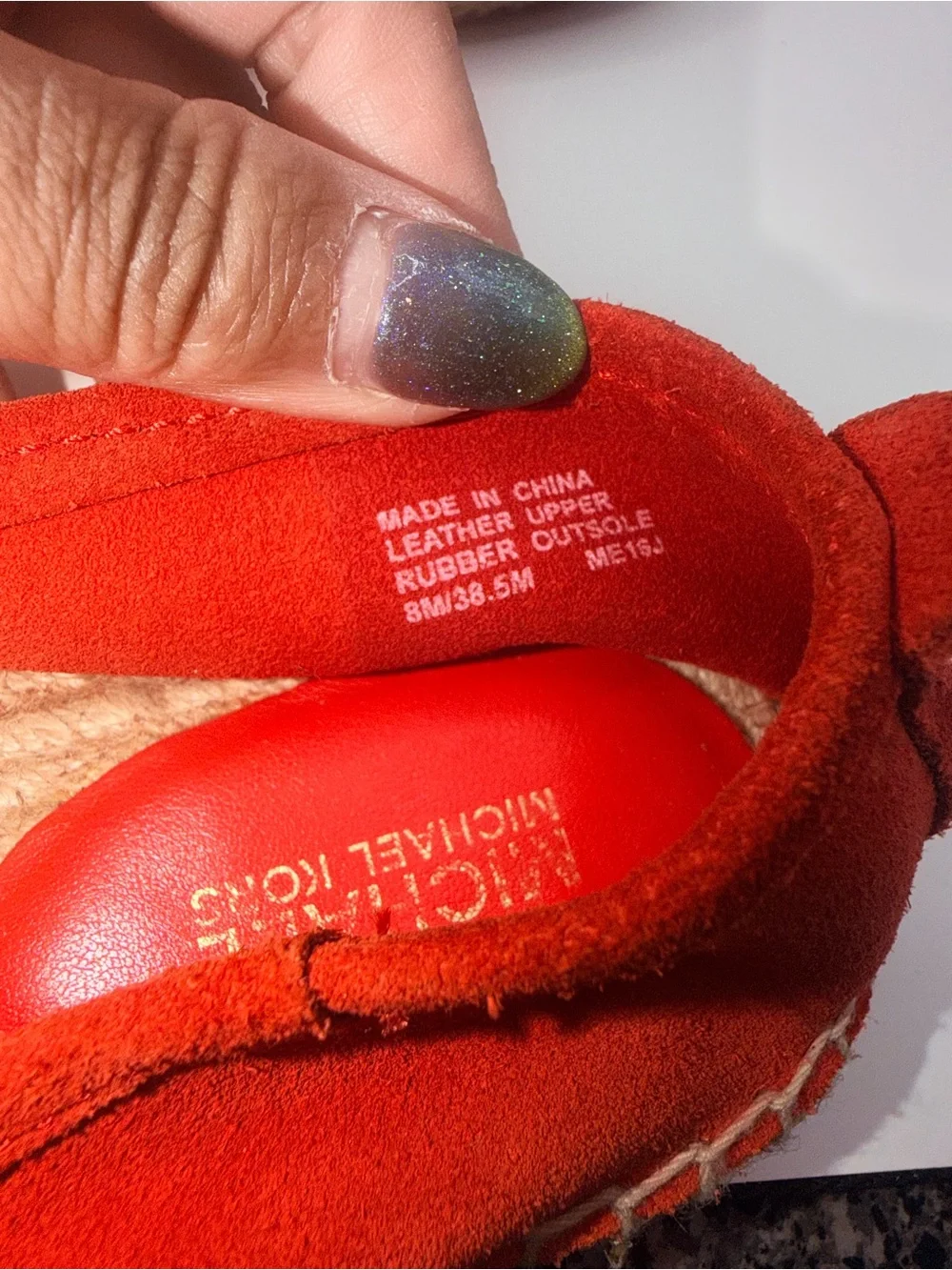 Michael Kors Orange Suede Espadrille Loafers